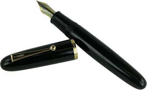 Vista 3 de Jinhao DADAO 9019 - Pluma estilográfica, color negro, clip dorado, punta fina con convertidor de tinta de alta capacidad, bolígrafo de caligrafía