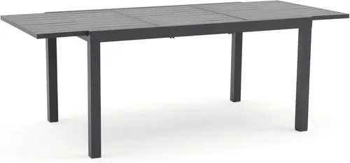 Vista 10 de Soleil Jardin Mesa de Comedor Extensible de Aluminio para Patio, 63" - 105", Mesa Rectangular Ajustable para Interiores y Exteriores con Superficie