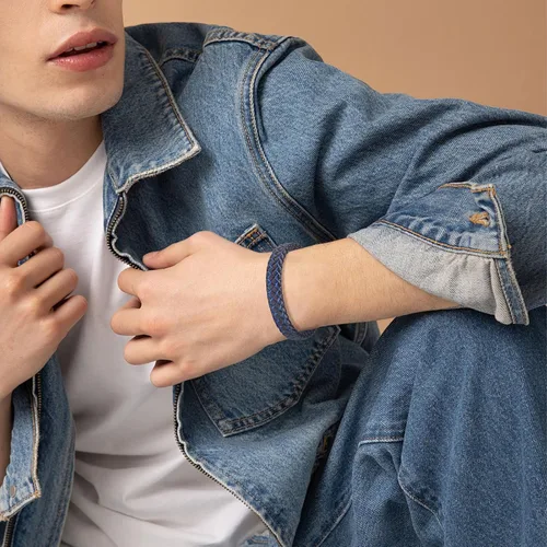 Vista 29 de Pulsera de cuero trenzado con texto en inglés «Love You Forever» para hombres y niños, pulsera inspiradora de acero inoxidable, pulsera de cuero