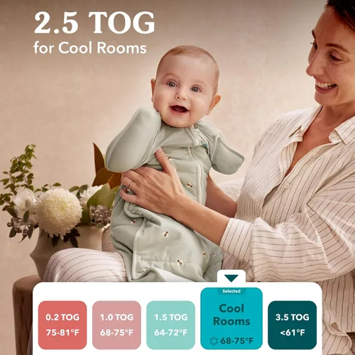 Vista 5 de Love to Dream Swaddle UP, Transition Bag Warm 2.5 TOG, Gently Help Baby Safely Transition from Being Swaddled to Arms Free