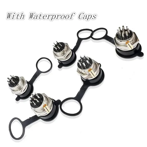 Vista 4 de Lsgoodcare Kit de surtido de 48 piezas, conector de cable de aviación macho hembra de 6 pines, 7 pines, 8 pines, 9 pines, 10 pines, rosca de 16 mm