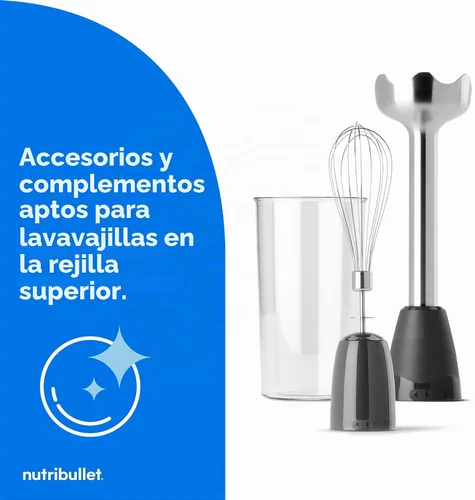 Vista 8 de nutribullet Batidora de inmersión Lite gris oscuro