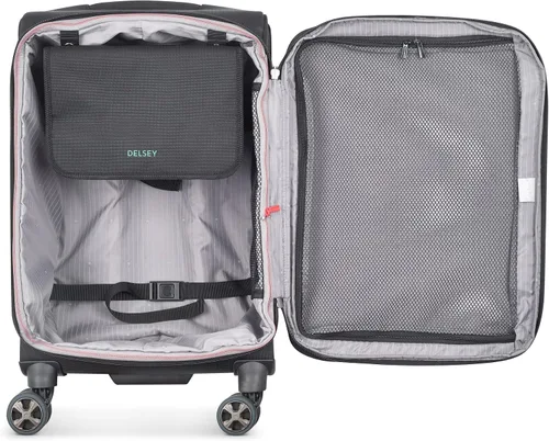 Vista 29 de DELSEY PARIS Helium DLX Softside - Maleta expandible con ruedas giratorias, azul marino, a cuadros, mediano de 25 pulgadas