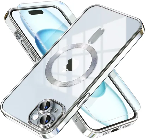 Vista 101 de Misea Funda magnética para iPhone 14 compatible con MagSafe [nunca amarillenta] [protección contra caídas de grado militar] protector completo