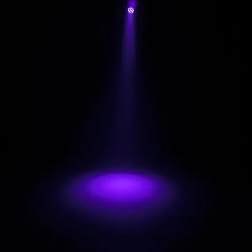 Vista 4 de (1) Rockville ROCKHAZE 1000 CFM DMX Hazer Machine a base de agua DJ/Club Haze+2 mandos a distancia con (1) Eliminador Mini Par UV LED DMX Par Can