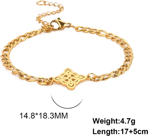 Vista 42 de Pulsera de nudo de bruja, nudo celta, símbolo de Wicca pagana, nudo mágico, pulsera de joyería de brujería, pulsera de acero inoxidable ajustable