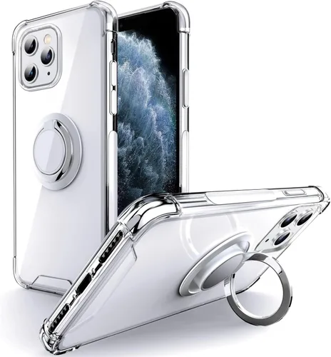 Vista 8 de Silverback Funda transparente diseñada para iPhone 11 con soporte de anillo