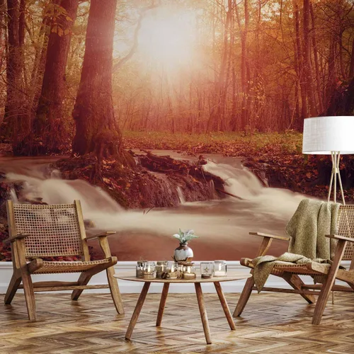 Vista 20 de artgeist Mural de pared premium Bosque púrpura, 79 x 55 pulgadas, papel tapiz no tejido, decoración de pared de vellón, impresión fotográfica