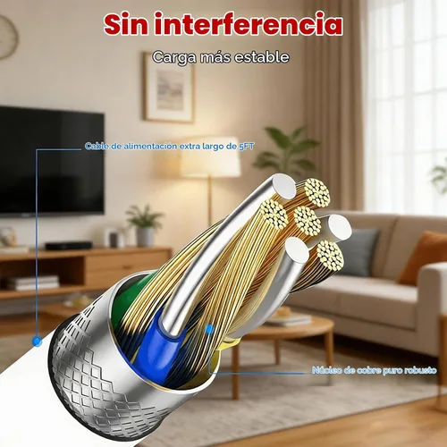 Vista 3 de MEROM - Cable de alimentación compatible con TP-Link Deco Mesh WiFi System Modelos S4 M3