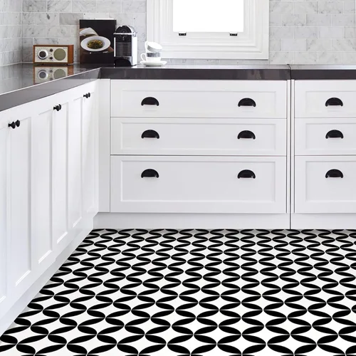 Vista 9 de FloorPops FP3301 Azulejos adhesivos para suelo Starlight, color negro (Paquete de 2)