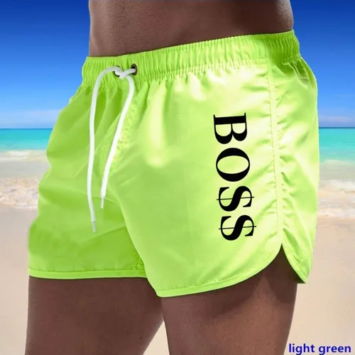 Vista 2 de Funsweat Men Swim Trunks Quick Dry Shorts Slim Fit Beach Shorts