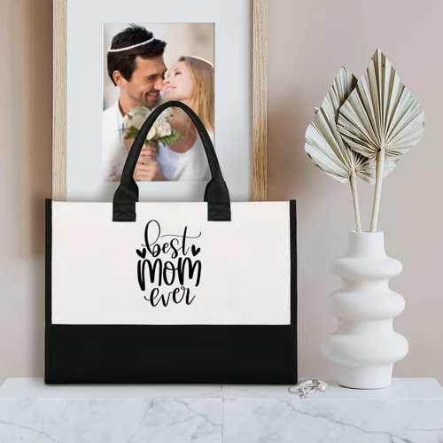 Vista 7 de Lamyba Bolsa de mano para novia con bolsa de maquillaje, regalos para compromisodespedida de solterafiesta de boda en blanco y negro