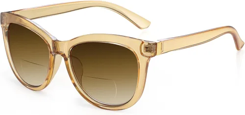 Vista 8 de EASY READ Lentes de sol bifocales de lectura para mujer, a la moda, con protección UV400 (aumento 1.00, negro)