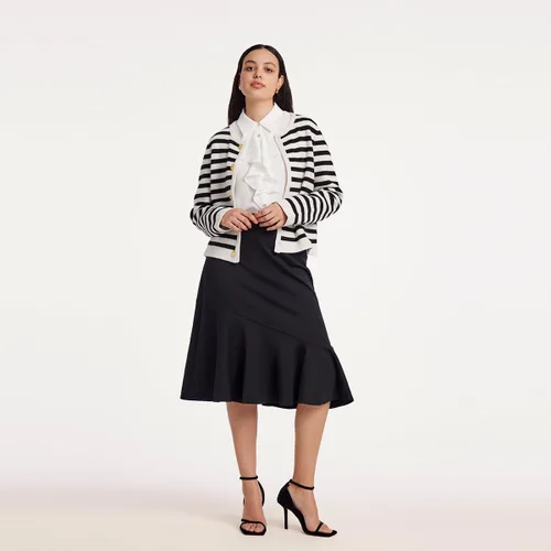 Vista 4 de GOELIA Women's Short Cardigan Sweater Blazer, Crewneck Button Up Knit Sweaters