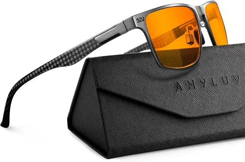 Vista 16 de ANYLUV Blue Light Glasses Men, Carbon Fiber Working Blue Light Blocking Glasses Relieve Eyestrain for Men Women
