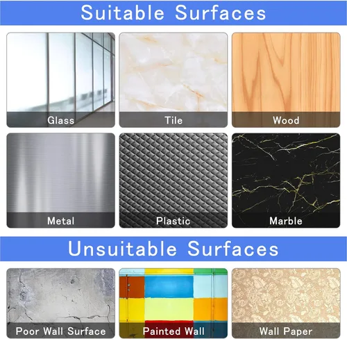 Vista 5 de Paquete de 10 ganchos de pared grandes para colgar resistentes de 33 libras (máximo), ganchos de pared adhesivos transparentes impermeables sin