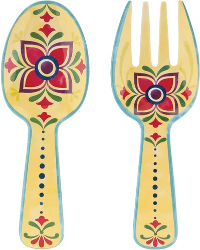 Vista 10 de UP ware Blue Rooster - Servidores de ensalada de melamina, juego de utensilios para servir, incluye tenedor y cuchara para tirar ensalada, pasta