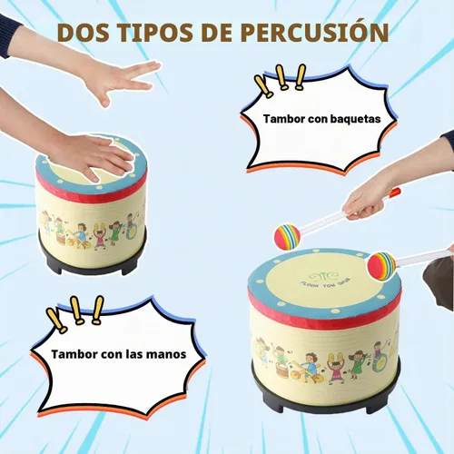 Vista 6 de Musfunny Tambor Tom de piso para niños