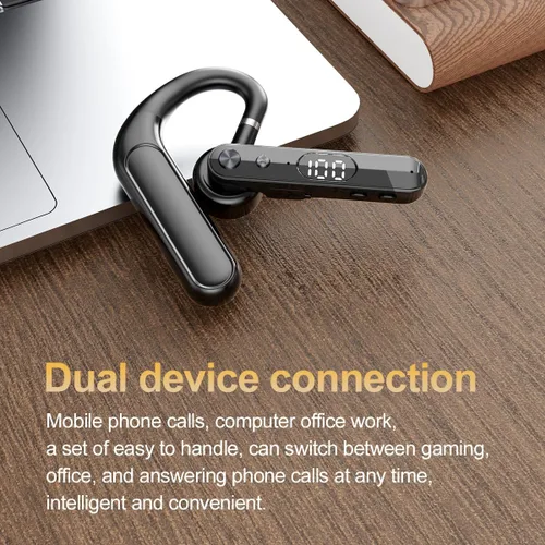 Vista 7 de Auricular de teléfono Bluetooth individual 48 horas auricular una pieza de oreja abierta Bud aire conducción ósea sin oído auriculares inalámbricos