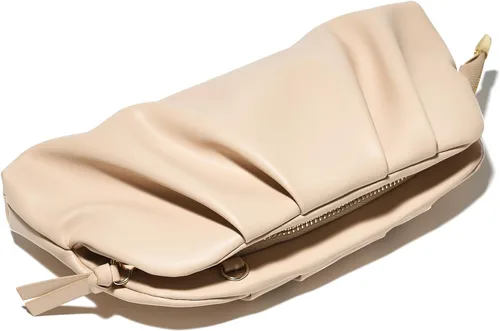 Vista 2 de SWEETV Dressy Vegan Leather Clutch Purse for Women Formal, Soft Pleated PU Evening Clutch for Weddings, Proms, Cocktail-Gemma