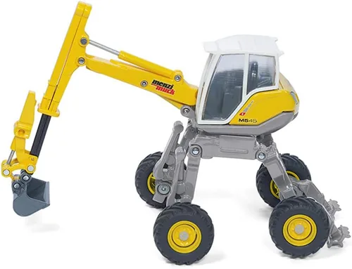Vista 3 de siku 3548, Menzi Muck Walking Excavator, 1:50, Metal/Plástico, Amarillo, Chasis Ajustable