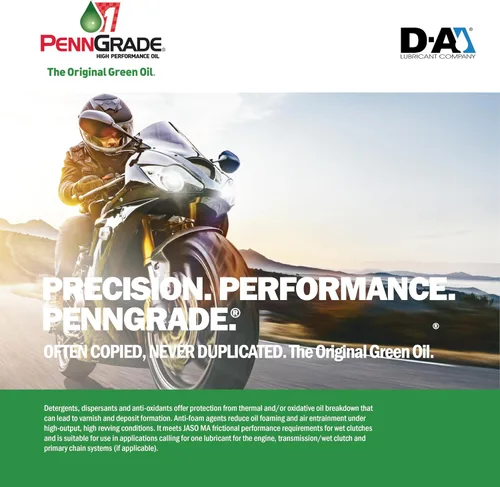 Vista 3 de PENN GRADE 1, 71576, V2 Aceite para motocicleta de 4 tiempos SAE 20W-50, 1 cuarto de galón