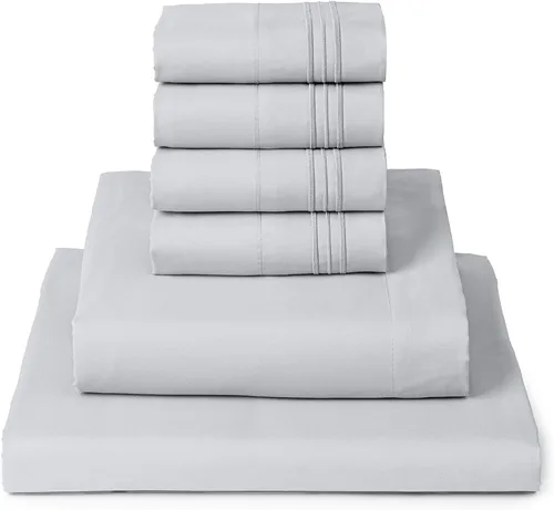 Vista 39 de Mellanni - Juego de sábanas individual de 4 piezas de la colección icónica, (incluyendo 2 fundas de almohada), bolsillo profundo de 16 pulgadas 1102