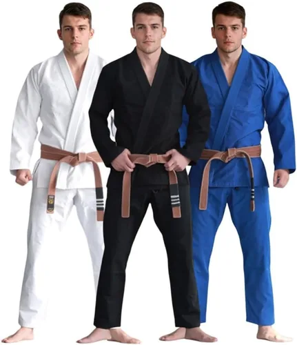 Vista 5 de FLUORY BJJ Gi - Traje de Jiu Jitsu brasileño para hombre, kimonos BJJ Uniforme Azul