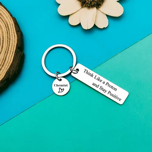 Vista 4 de Regalos para químico, llavero de química, químico, profesor, regalos de agradecimiento inspiradores para científicos, físicos, ciencias, regalo