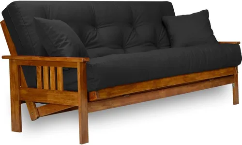 Vista 6 de Stanford juego de futón - Talla Full o Queen, colchón de 8 pulgadas, Madera Noble