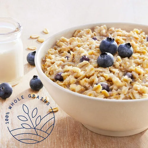 Vista 4 de Quaker Cereal de desayuno de avena instantánea, arándanos y crema, 8.4 onzas