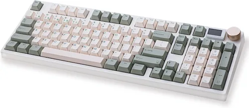 Vista 9 de NJ98 Teclado mecánico inalámbrico personalizado con perilla de pantalla 96% teclado RGB intercambiable en caliente Mac Windows
