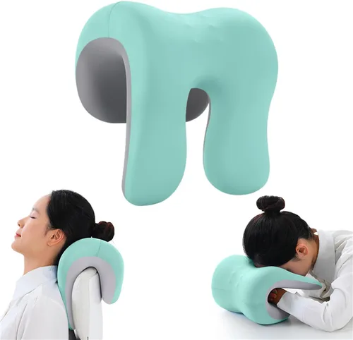 Vista 11 de chislim Soporte de cuello para silla de oficina, almohada de escritorio de espuma viscoelástica para siesta, funda lavable, se adapta a la mayoría