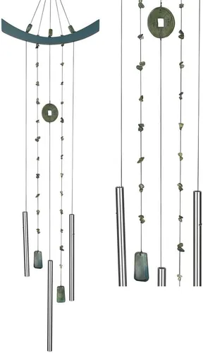 Vista 2 de Woodstock Chimes Signature Collection, Woodstock - Campanilla de viento de 39 pulgadas, Chi Energy Jade Eastern Energies para decoración