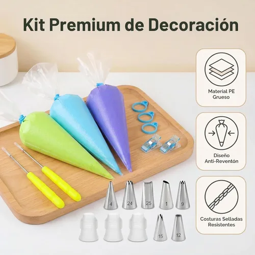 Vista 5 de Juego de 121 bolsas de pastelería y puntas, bolsas de pastelería