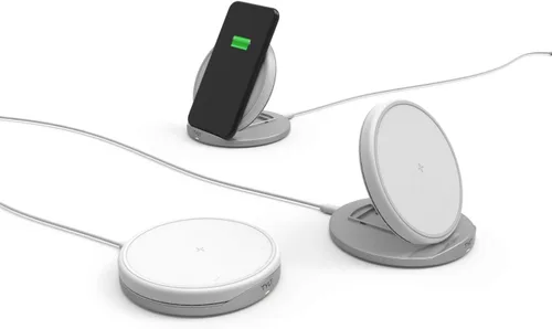 Vista 7 de TYLT Crest - Cargador inalámbrico redondo, almohadilla de carga inalámbrica rápida universal, certificado QI de 10 W Max, compatible con iPhone