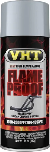 Vista 10 de VHT SP117 Pintura en aerosol de muy alta temperatura con revestimiento ignífugo - Acabado plano de aluminio - Lata de aerosol de 11 oz