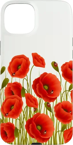 Vista 8 de iPhone 13 Rojo Amapolas Flores En Un Campo Caso