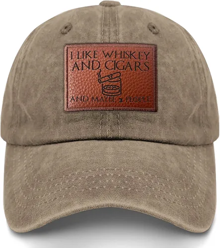 Vista 171 de Philysonic Funny Hat I Like Whisky and Cigars and Maybe 3 People Sombreros para Hombres Gorras de Béisbol Gorras Ajustables