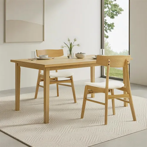 Vista 20 de KISLOT - Juego de 2 sillas de comedor de madera, sillas de cocina tapizadas, originales
