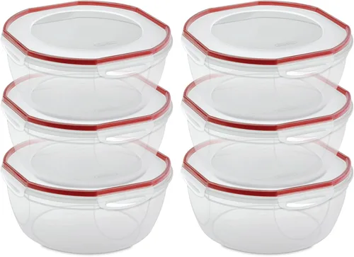 Vista 10 de Sterilite Recipiente con sello ultraadhesivo, gran almacenamiento hermético 4.7 cuartos de galón (paquete de 16)