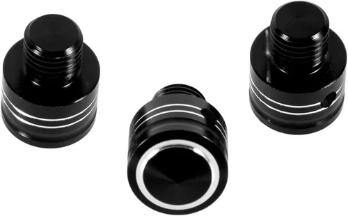 Vista 7 de Tornillos para espejo de motocicleta M10x1.25 de aluminio, 3 piezas en 1, juego universal para scooter, Street Bike Motocross, Cafe Racer (negro)