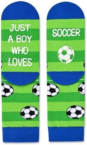 Vista 2 de HAPPYPOP Kids Socks Funny Crazy Silly Socks Boys Girls Baseball Basketball Soccer Hockey Socks, Tween Preteen Gifts