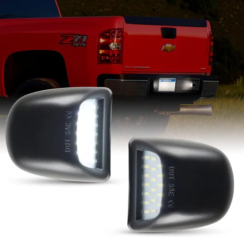 Vista 9 de Gempro Luz LED para matrícula, montaje de lámpara trasera para Chevy Silverado GMC Sierra 1500 2500HD 3500HD 2014-2023, 6000K blanco