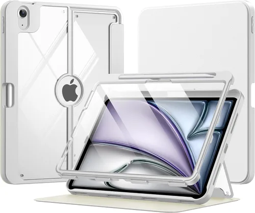 Vista 29 de MoKo Funda para iPad Air de 11 pulgadas 7ª/6ª generación M3/M2 2025/2024, iPad Air 5ª/4ª generación de 10.9 pulgadas 2022/2020 con soporte
