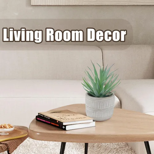 Vista 6 de Der Rose Plantas Suculentas Artificiales en Macetas para Habitación, Hogar, Baño, Dormitorio, Oficina, Decoración Boho Small fake plants，sturdy