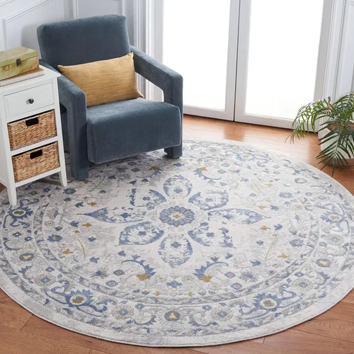 Vista 5 de SAFAVIEH Palma Collection - Alfombra decorativa de 4 pies 5 pulgadas x 6 pies 5 pulgadas, diseño de medallón floral, no desprende pelusa y de fácil