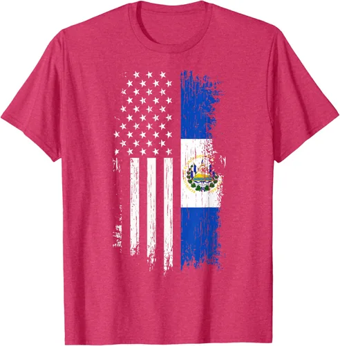 Vista 33 de Camiseta de la bandera de Estados Unidos salvadoreño - Camiseta de El Salvador USA