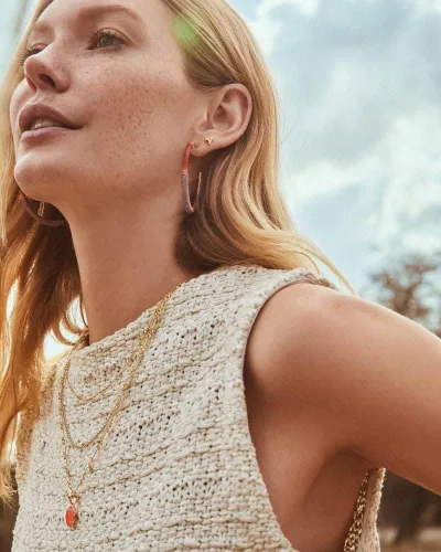 Vista 3 de Kendra Scott Elisa - Collar de triple longitud ajustable para mujer, joyería de moda