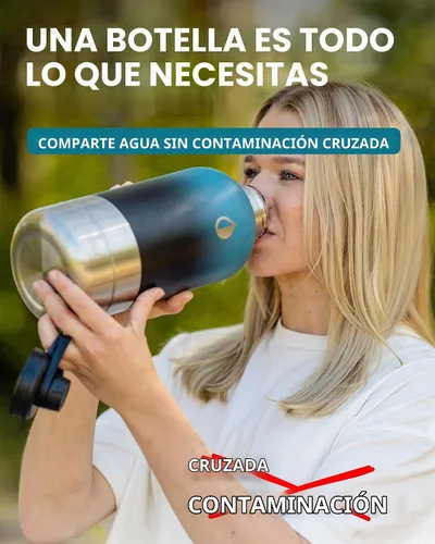 Vista 9 de Botella de agua para perros, botella de agua de viaje aislada para perros, dispensador de botellas de agua para mascotas de acero inoxidable